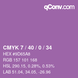 Color code: CMYK 7 / 40 / 0 / 34 | qconv.com