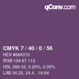 カラーコード: CMYK 7 / 40 / 0 / 56 | qconv.com