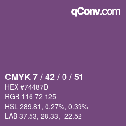 カラーコード: CMYK 7 / 42 / 0 / 51 | qconv.com