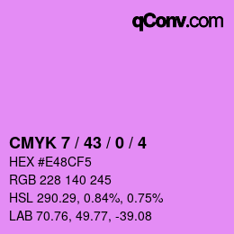 カラーコード: CMYK 7 / 43 / 0 / 4 | qconv.com