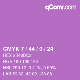 Color code: CMYK 7 / 44 / 0 / 24 | qconv.com