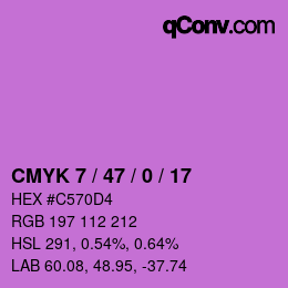 Color code: CMYK 7 / 47 / 0 / 17 | qconv.com