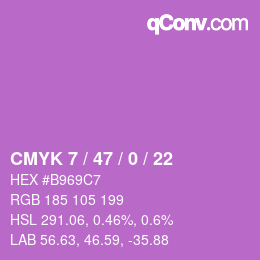カラーコード: CMYK 7 / 47 / 0 / 22 | qconv.com