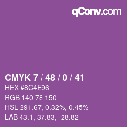 Color code: CMYK 7 / 48 / 0 / 41 | qconv.com