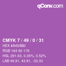 Código de color: CMYK 7 / 49 / 0 / 31 | qconv.com