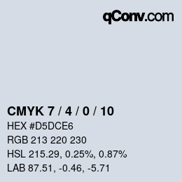 カラーコード: CMYK 7 / 4 / 0 / 10 | qconv.com