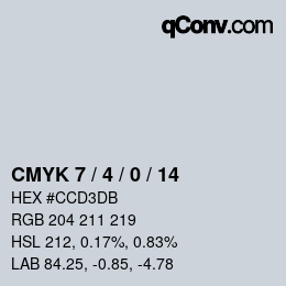 カラーコード: CMYK 7 / 4 / 0 / 14 | qconv.com