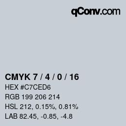 Color code: CMYK 7 / 4 / 0 / 16 | qconv.com