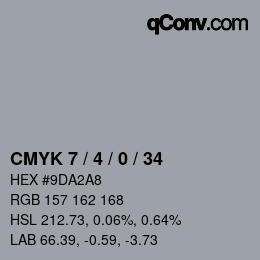 Color code: CMYK 7 / 4 / 0 / 34 | qconv.com