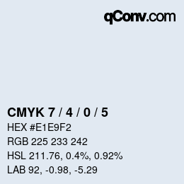 颜色代码: CMYK 7 / 4 / 0 / 5 | qconv.com