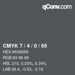 Color code: CMYK 7 / 4 / 0 / 65 | qconv.com