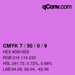 Color code: CMYK 7 / 50 / 0 / 9 | qconv.com