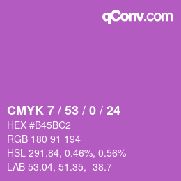 Color code: CMYK 7 / 53 / 0 / 24 | qconv.com