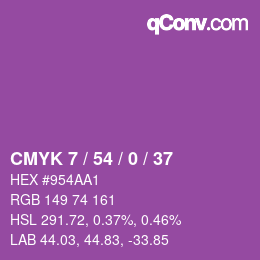 カラーコード: CMYK 7 / 54 / 0 / 37 | qconv.com