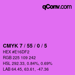 カラーコード: CMYK 7 / 55 / 0 / 5 | qconv.com