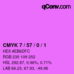 カラーコード: CMYK 7 / 57 / 0 / 1 | qconv.com
