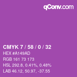 颜色代码: CMYK 7 / 58 / 0 / 32 | qconv.com