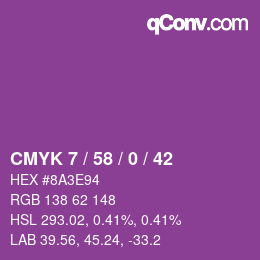 カラーコード: CMYK 7 / 58 / 0 / 42 | qconv.com