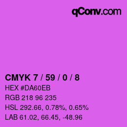 カラーコード: CMYK 7 / 59 / 0 / 8 | qconv.com