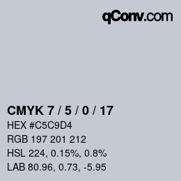 Color code: CMYK 7 / 5 / 0 / 17 | qconv.com