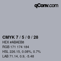 Color code: CMYK 7 / 5 / 0 / 28 | qconv.com