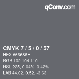 Color code: CMYK 7 / 5 / 0 / 57 | qconv.com