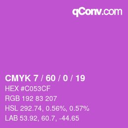 Color code: CMYK 7 / 60 / 0 / 19 | qconv.com