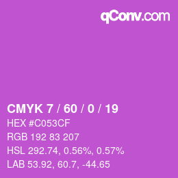 Color code: CMYK 7 / 60 / 0 / 19 | qconv.com