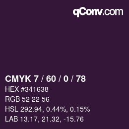 カラーコード: CMYK 7 / 60 / 0 / 78 | qconv.com
