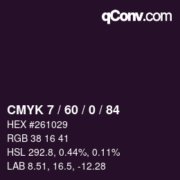 颜色代码: CMYK 7 / 60 / 0 / 84 | qconv.com
