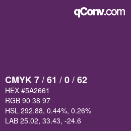 Color code: CMYK 7 / 61 / 0 / 62 | qconv.com