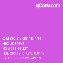 Color code: CMYK 7 / 62 / 0 / 11 | qconv.com