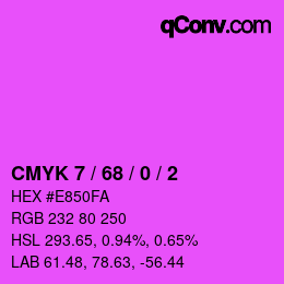 Color code: CMYK 7 / 68 / 0 / 2 | qconv.com
