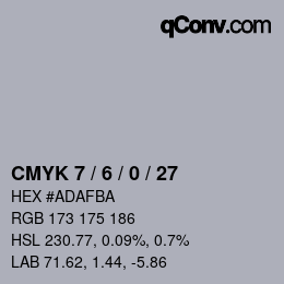 Color code: CMYK 7 / 6 / 0 / 27 | qconv.com