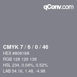 Color code: CMYK 7 / 6 / 0 / 46 | qconv.com