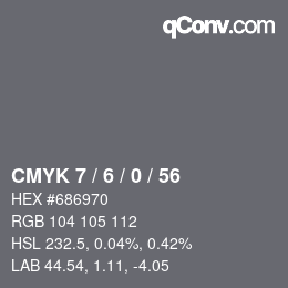 Color code: CMYK 7 / 6 / 0 / 56 | qconv.com