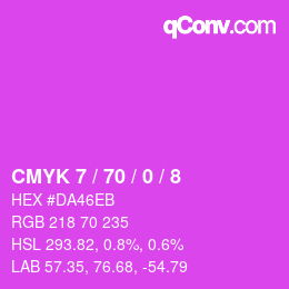 Color code: CMYK 7 / 70 / 0 / 8 | qconv.com