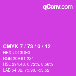 Color code: CMYK 7 / 73 / 0 / 12 | qconv.com
