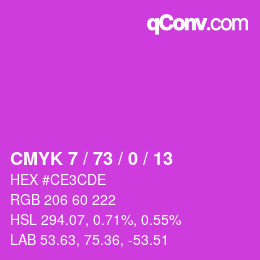 颜色代码: CMYK 7 / 73 / 0 / 13 | qconv.com