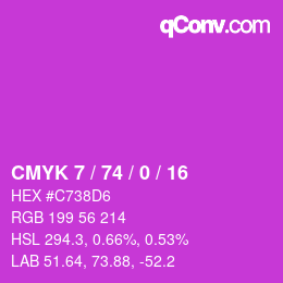 Color code: CMYK 7 / 74 / 0 / 16 | qconv.com