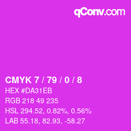 Color code: CMYK 7 / 79 / 0 / 8 | qconv.com