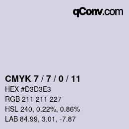 Color code: CMYK 7 / 7 / 0 / 11 | qconv.com