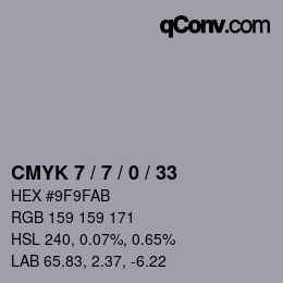 Color code: CMYK 7 / 7 / 0 / 33 | qconv.com