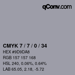 Color code: CMYK 7 / 7 / 0 / 34 | qconv.com