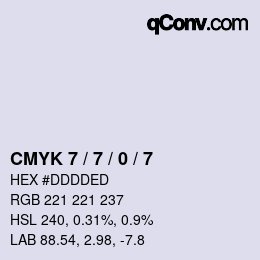 カラーコード: CMYK 7 / 7 / 0 / 7 | qconv.com