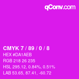 Color code: CMYK 7 / 89 / 0 / 8 | qconv.com