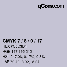 Color code: CMYK 7 / 8 / 0 / 17 | qconv.com