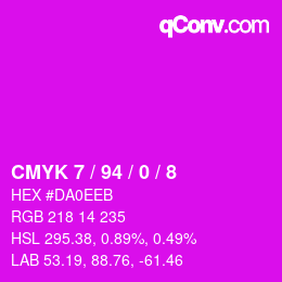 Color code: CMYK 7 / 94 / 0 / 8 | qconv.com