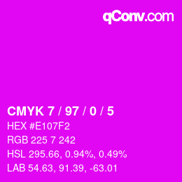 Color code: CMYK 7 / 97 / 0 / 5 | qconv.com