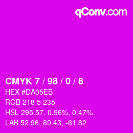 Color code: CMYK 7 / 98 / 0 / 8 | qconv.com